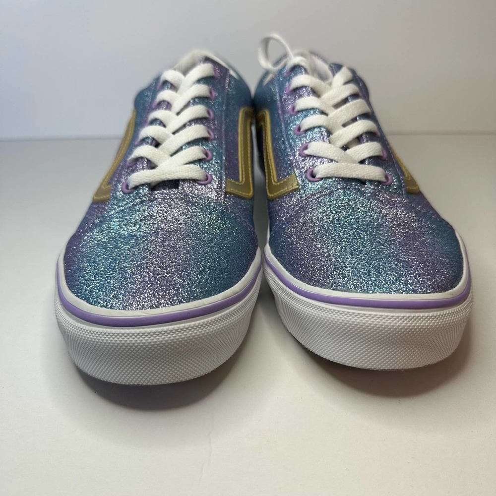 NWOT Vans Ombre Glitter Old Skool Blue/Purple Youth Junior Shoes Sz:7 - Picture 5 of 9